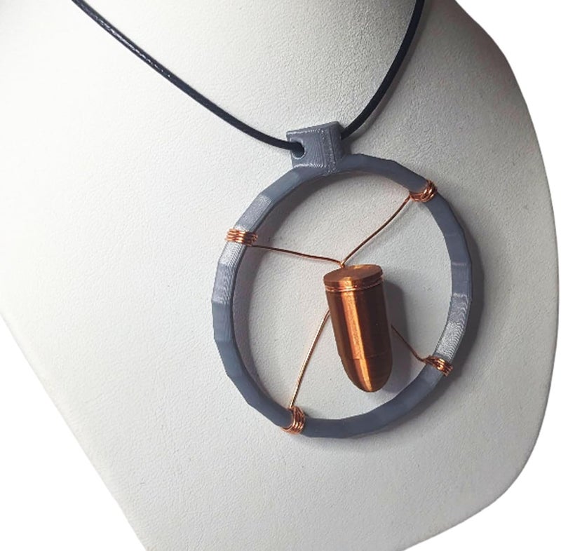 Handmade Cyberpunk V Bullet Cosplay Necklace - Image 3